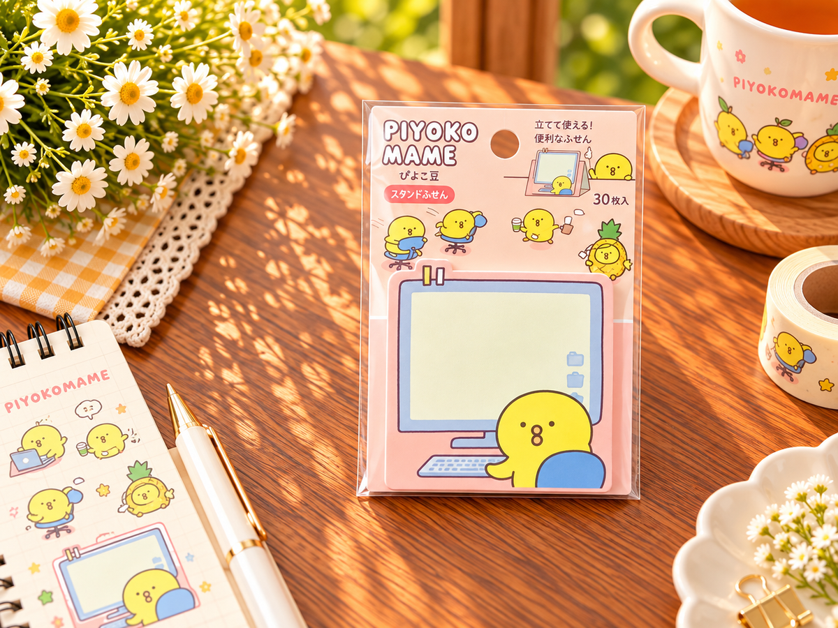 Cute Computer Chick Stand-Up Sticky Note Marker
