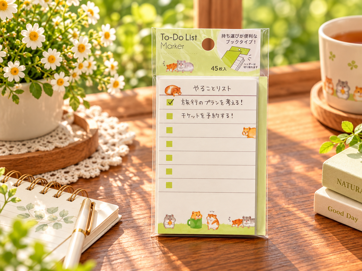 Cute Hamster To-Do List Sticky Note Marker – 45 Sheets