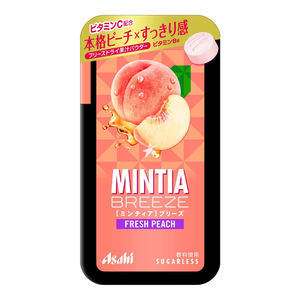Asahi Mintia Breeze Mint Candy Sugarless Fresh Peach Flavour 22g