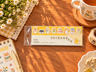 Cute Shiba Inu Sticky Page Marker Set