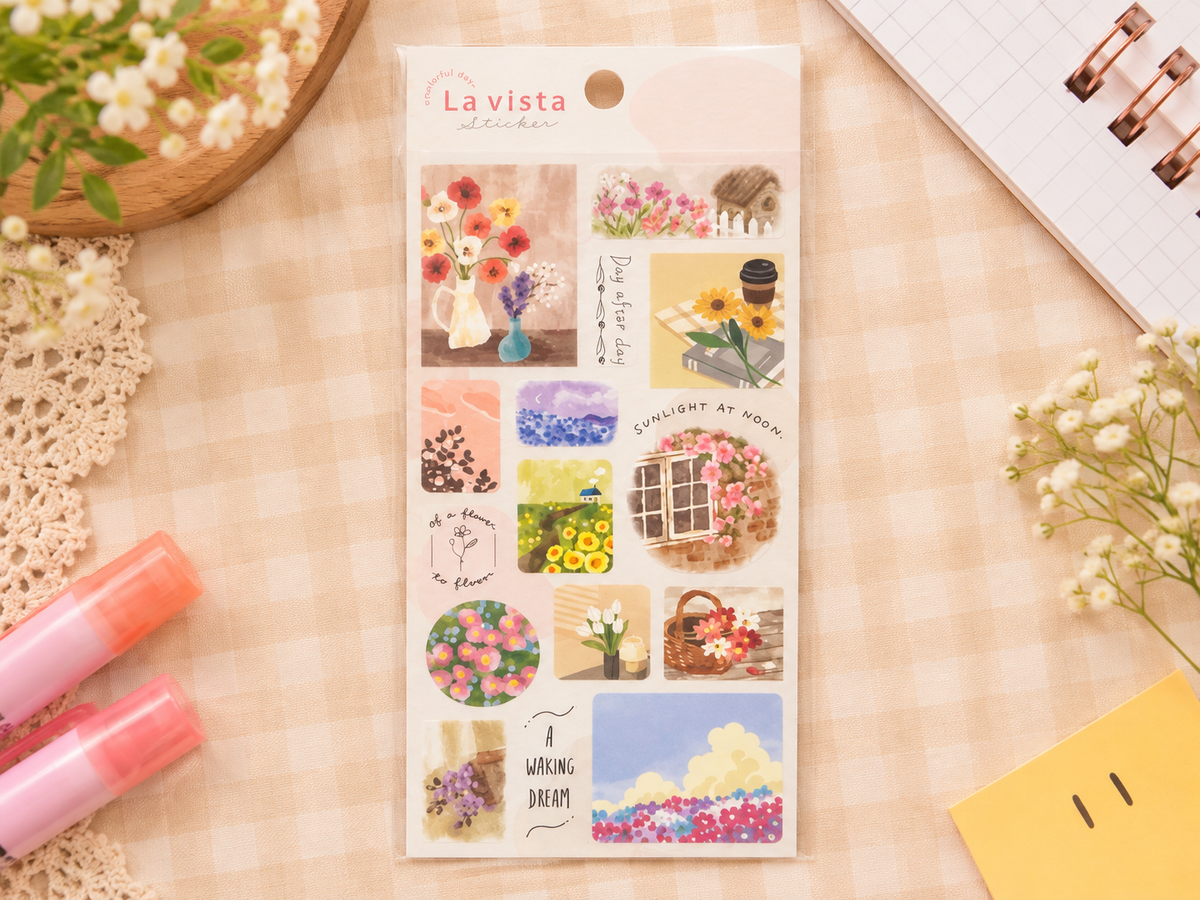 Dreamy Flower Garden Decorative Sticker Sheet