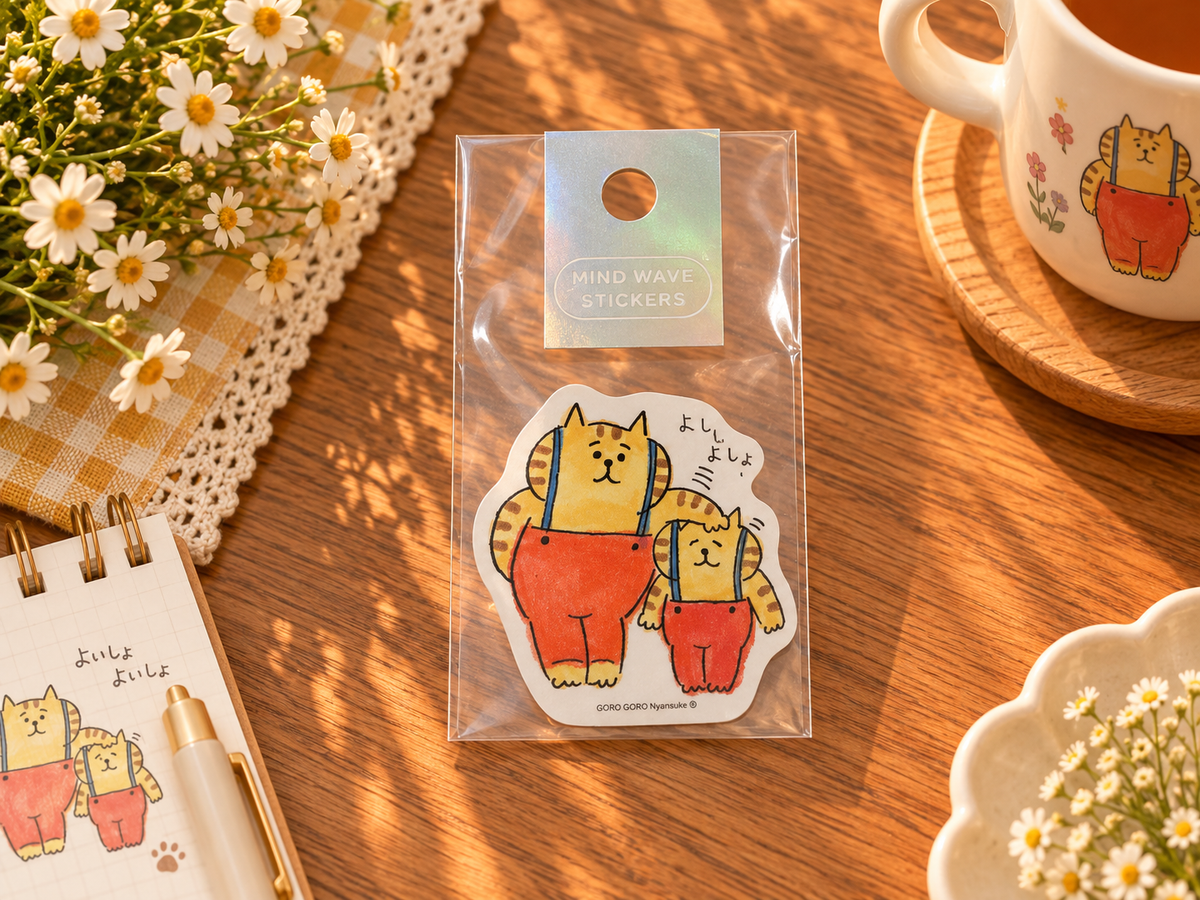 Cute Parent & Child Cat Decorative Sticker