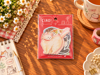 Cute Watercolour Cat Decorative Sticker Set