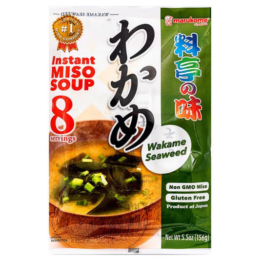Marukome Green Onion & Wakame Instant Miso Soup 8 servings
