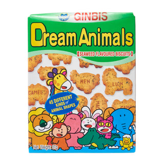 Ginbis Dream Animal Biscuit Seaweed Flavour 37g