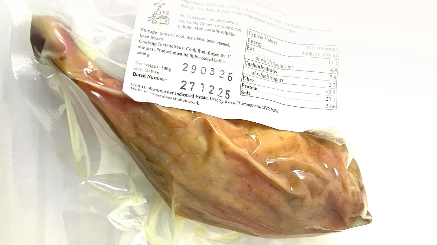 Hong Kong styled dehydrated duck leg