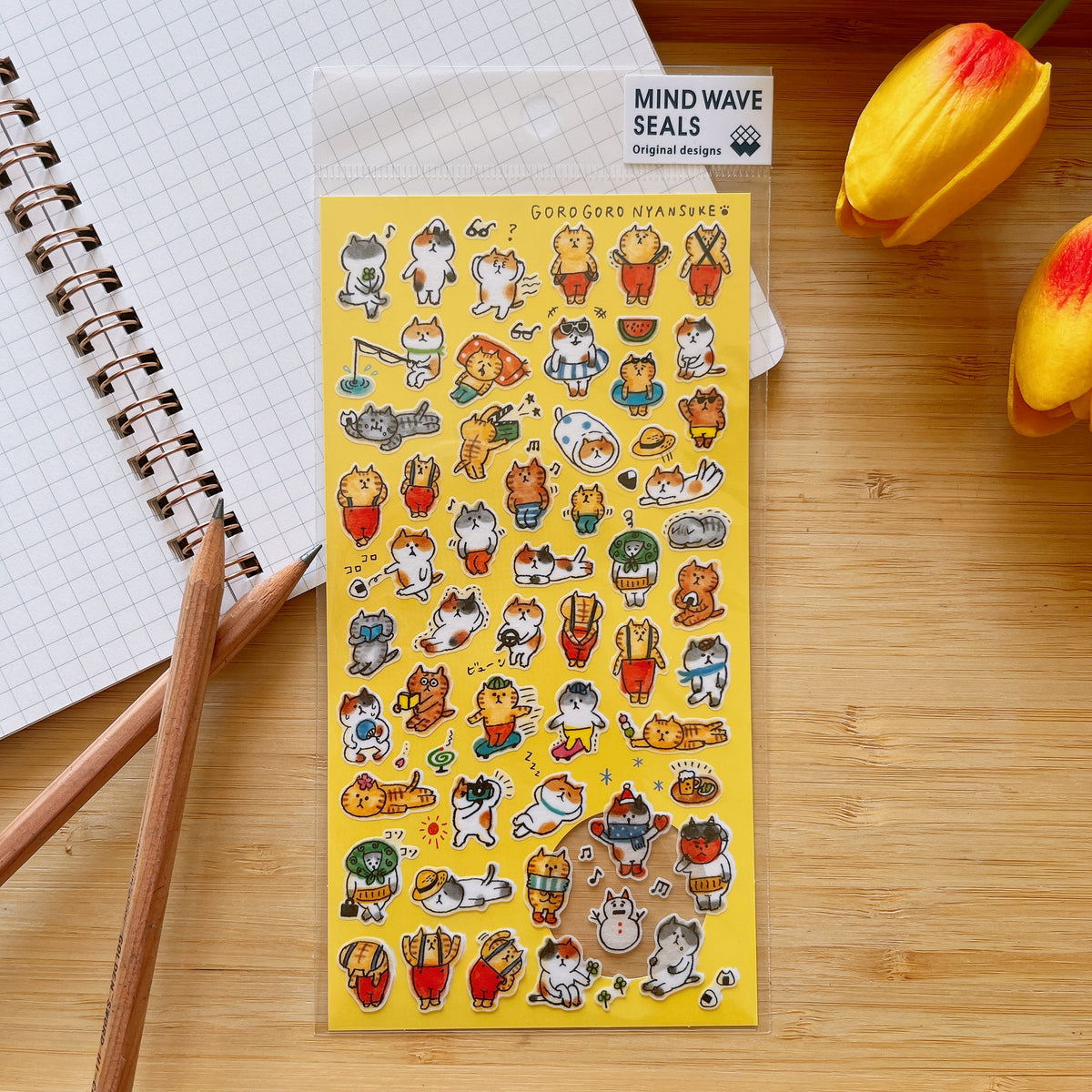 GOROGORO NYANSUKE Everyday Cat Decoration Sticker Sheet