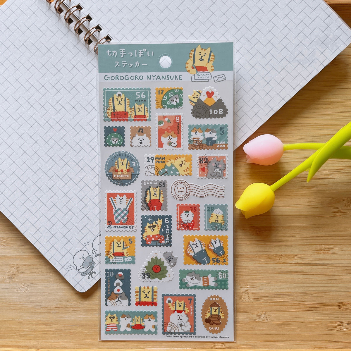 GOROGORO NYANSUKE Stamp-Style Decoration Sticker Sheet