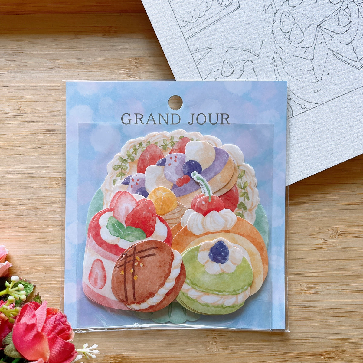 Watercolour Dessert & Cake Decoration Sticker Pack