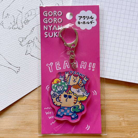 GOROGORO NYANSUKE “YEAHH!!” Acrylic Keychain – 10.5 cm