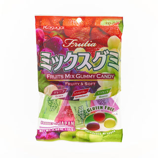 Kasugai Frutia Gummy Assortment (Grape, Strawberry, Muscat) 102G