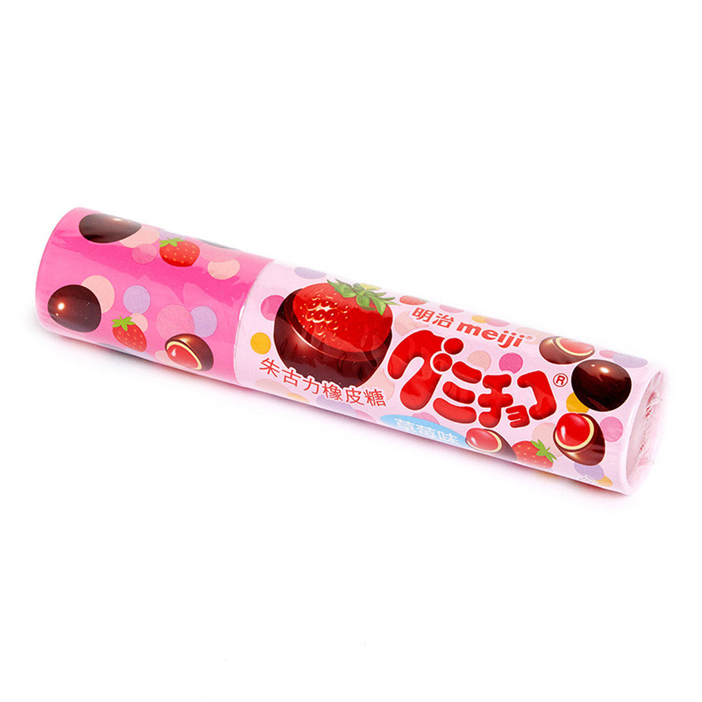 Meiji Chocolate Coated Gummy strawberry Flavour 50g