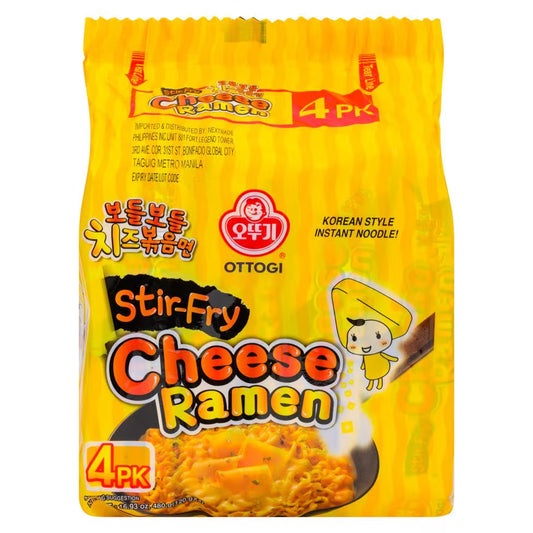 Ottogi Stir-Fry Cheese Ramen (120g x 4)