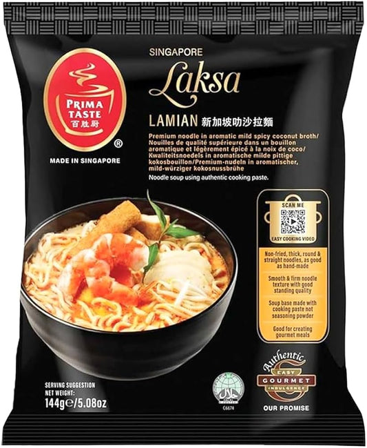 Prima Taste Singapore Laksa La Mian Instant Noodles Ramen 144g